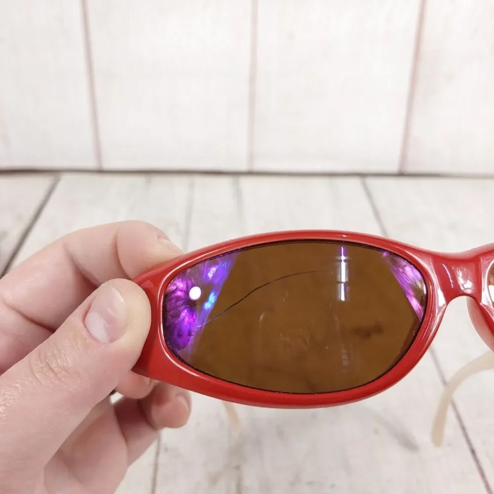 SCRATCHED - Jax NEBRASKA Cornhuskers Sunglasses - RED Made in Italy COLLEGE